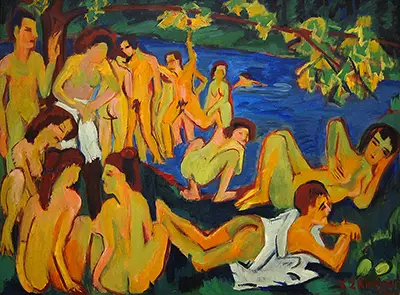 Bathers at Moritzburg Ernst Ludwig Kirchner